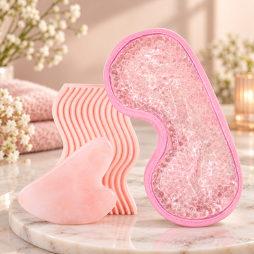 Gua Sha Quartz Rose + Masque Yeux – Duo Relaxant