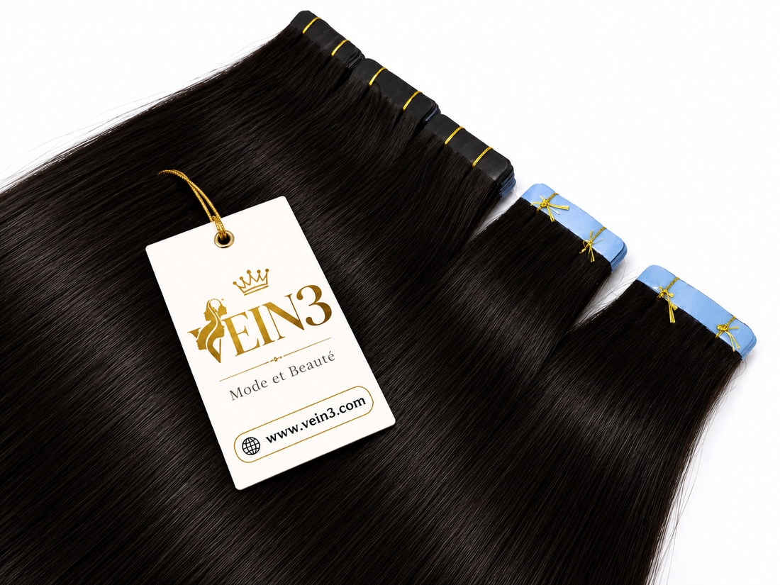 Extensions adhésives Remy indiennes 100 % naturelles | Premium