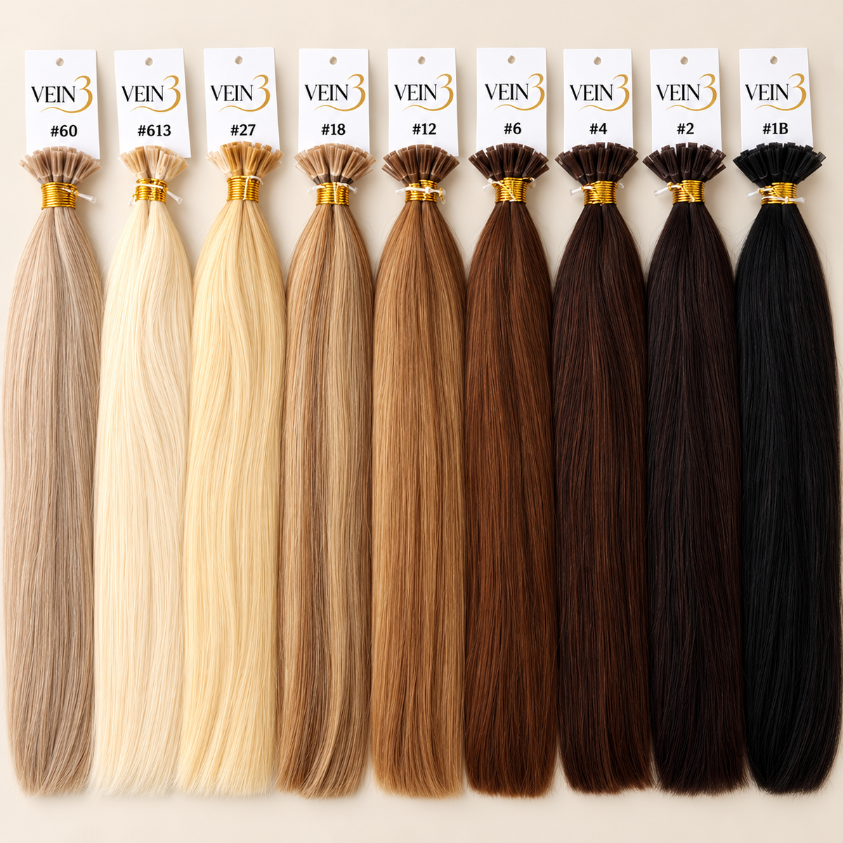 Extensions lisses Remy à kératine plate – 50 mèches, 50 g