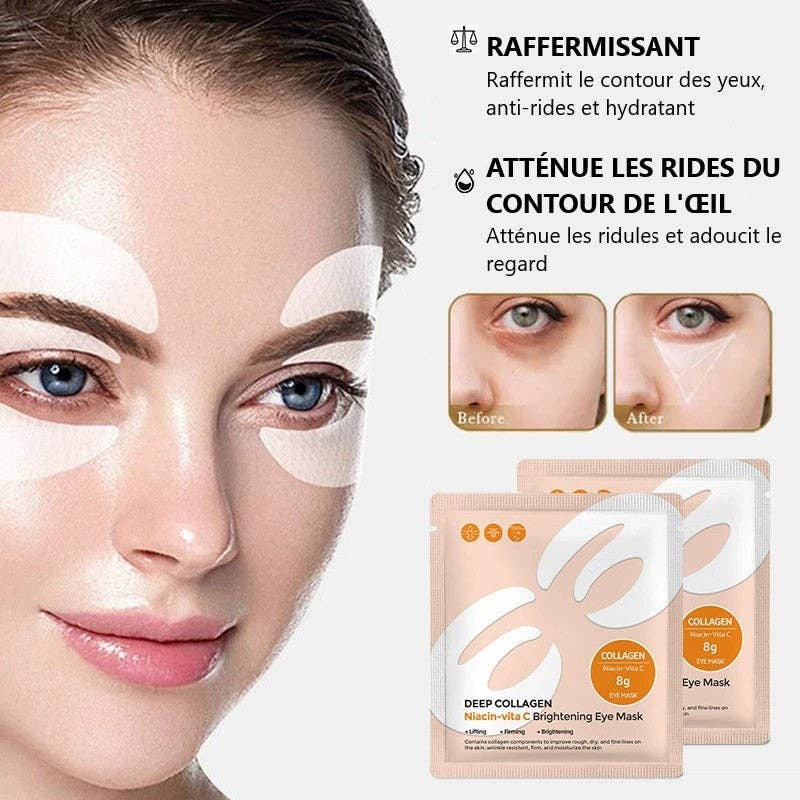 Patchs Hydrogel Yeux au Collagène – Soin Éclat