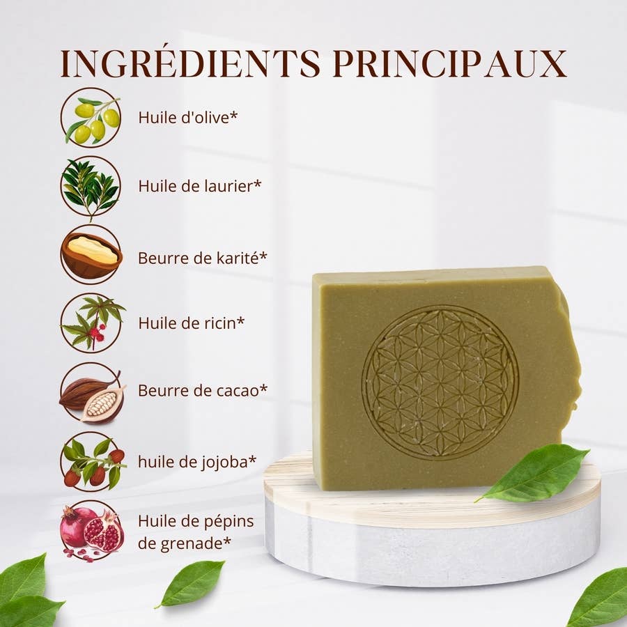 Savon Bio Fleur de Vie 3-en-1 : Naturel et Revitalisant